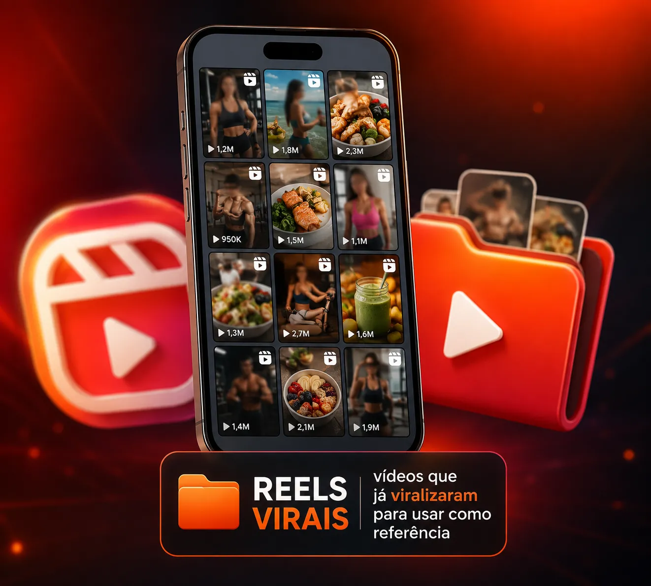 Biblioteca de referências de Reels virais
